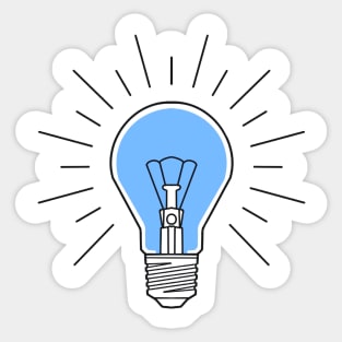 blue lightbulb Sticker